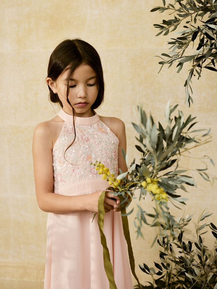 Pink Beaded Prom Dress (6-16yrs) - Image 5 of 5