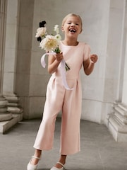 Pink Satin Bridesmaid Jumpsuit (3-16yrs) - Image 2 of 7
