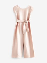 Pink Satin Bridesmaid Jumpsuit (3-16yrs) - Image 5 of 7