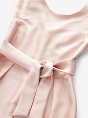 Pink Satin Bridesmaid Jumpsuit (3-16yrs) - Image 7 of 7