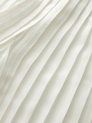 Ivory White Pleated Satin Jumpsuit (3-16yrs) - Image 8 of 8
