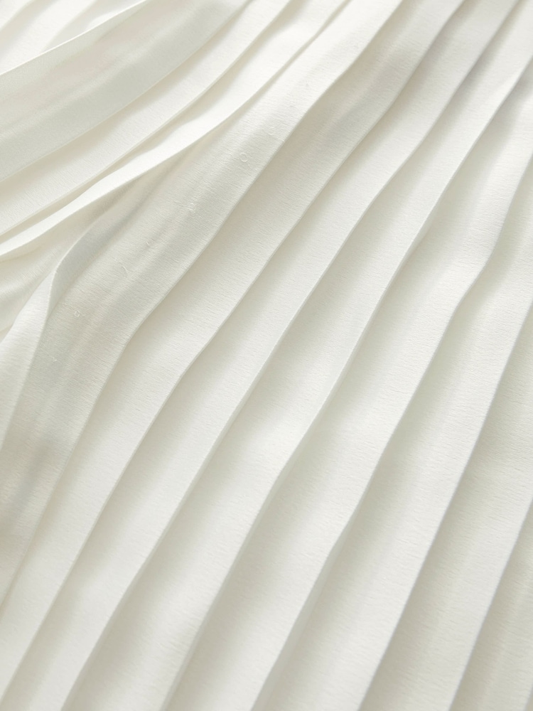Ivory White Pleated Satin Jumpsuit (3-16yrs) - Image 8 of 8