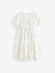 White 3D Flower Occasion Dress (3-10yrs) - Image 5 of 7