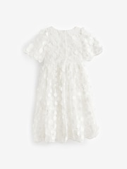White 3D Flower Occasion Dress (3-10yrs) - Image 6 of 7