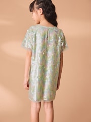 Mint Green Sequin Party Dress (3-16yrs) - Image 3 of 7