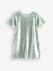 Mint Green Sequin Party Dress (3-16yrs) - Image 5 of 7