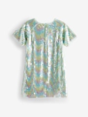 Mint Green Sequin Party Dress (3-16yrs) - Image 6 of 7