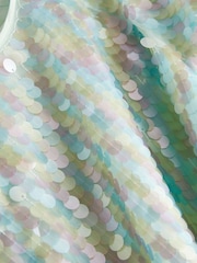 Mint Green Sequin Party Dress (3-16yrs) - Image 7 of 7