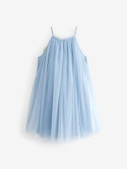 Blue Corsage Mesh Dress (3-16yrs) - Image 4 of 6