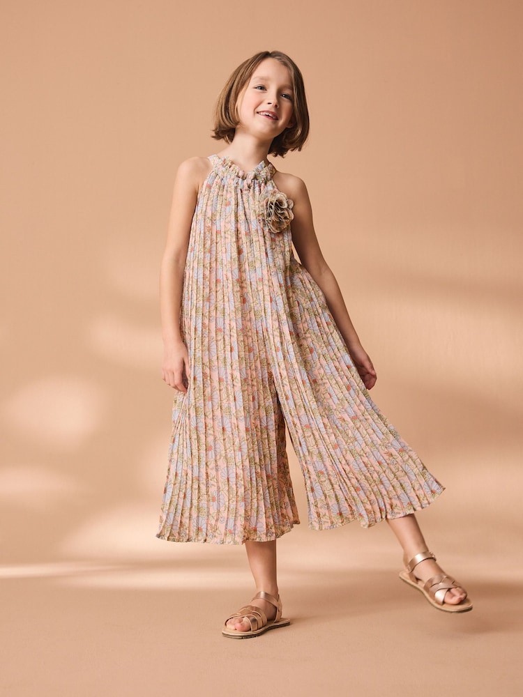 Pink Pleated Jumpsuit (3-16yrs) - Image 1 of 7