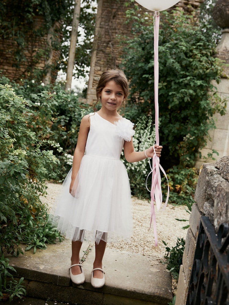 Cream Corsage Flower Girl Dress (3-16yrs) - Image 1 of 7