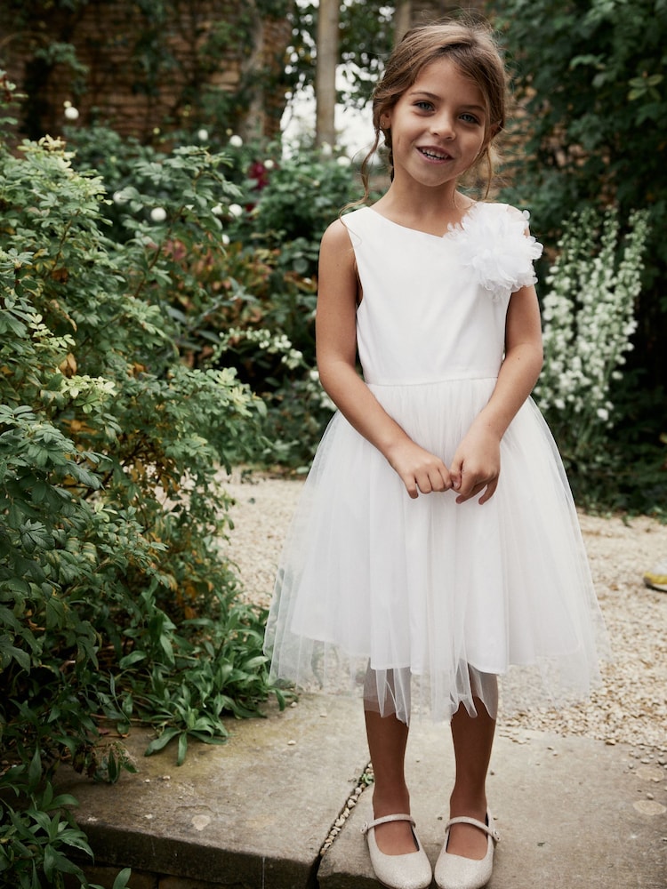 Cream Corsage Flower Girl Dress (3-16yrs) - Image 2 of 7