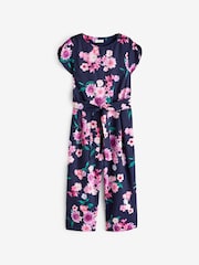 Navy Floral Print Jumpsuit (3-16yrs) - Image 1 of 3