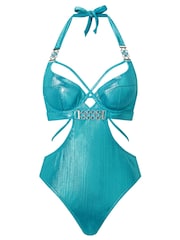 Ann Summers Blue Maldives Metallic Underwired Swimsuit - Image 4 of 4