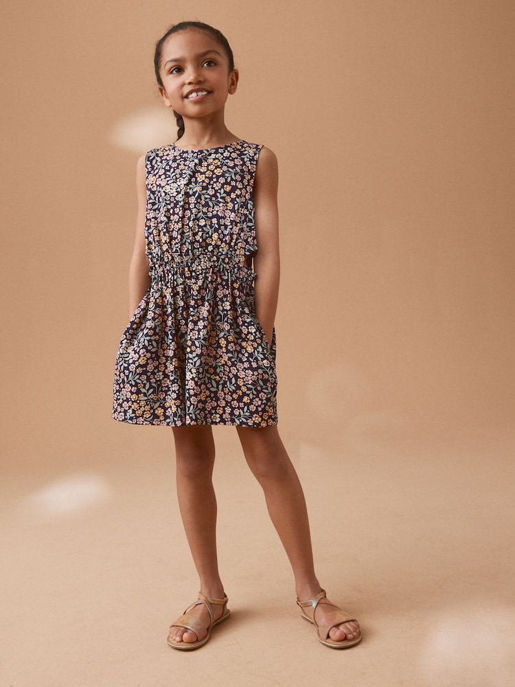 Black Floral Cut-Out Detail Playsuit (3-16yrs) - Image 1 of 8