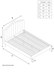 Soft Texture Light Natural Adele Upholstered Bed Frame - Image 4 of 7