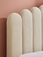 Soft Texture Light Natural Adele Upholstered Bed Frame - Image 5 of 7