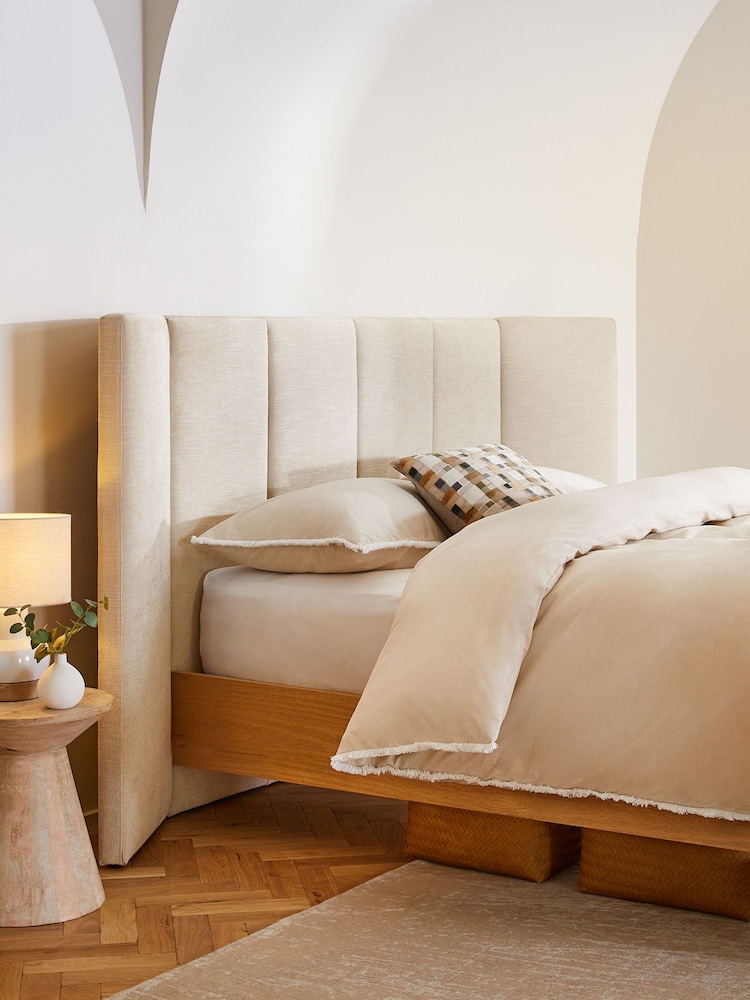Soft Texture Light Natural Kingsley Upholstered Headboard - Image 1 of 5