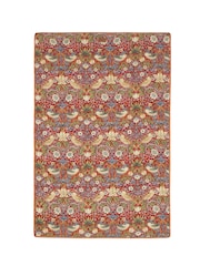 Morris & Co Burgundy Red Strawberry Thief Pet Blanket - Image 2 of 4