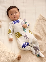 Blue Elephant Print Baby Sleepsuit 4 Pack (0mths-2yrs) - Image 14 of 17