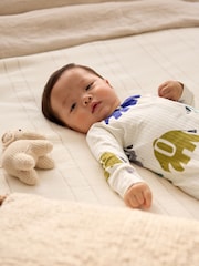 Blue Elephant Print Baby Sleepsuit 4 Pack (0mths-2yrs) - Image 17 of 17
