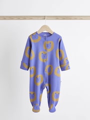 Blue Elephant Print Baby Sleepsuit 4 Pack (0mths-2yrs) - Image 6 of 17