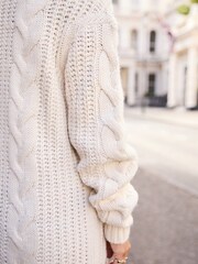 Myleene Klass Cream Cable Knit Longline Cardigan - Image 6 of 6