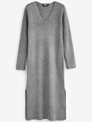 Myleene Klass V-Neck Knitted Midi Jumper Dress - Image 1 of 2