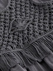 Charcoal Grey Macramé Detail Co-ord Set (3-16yrs) - Image 7 of 7