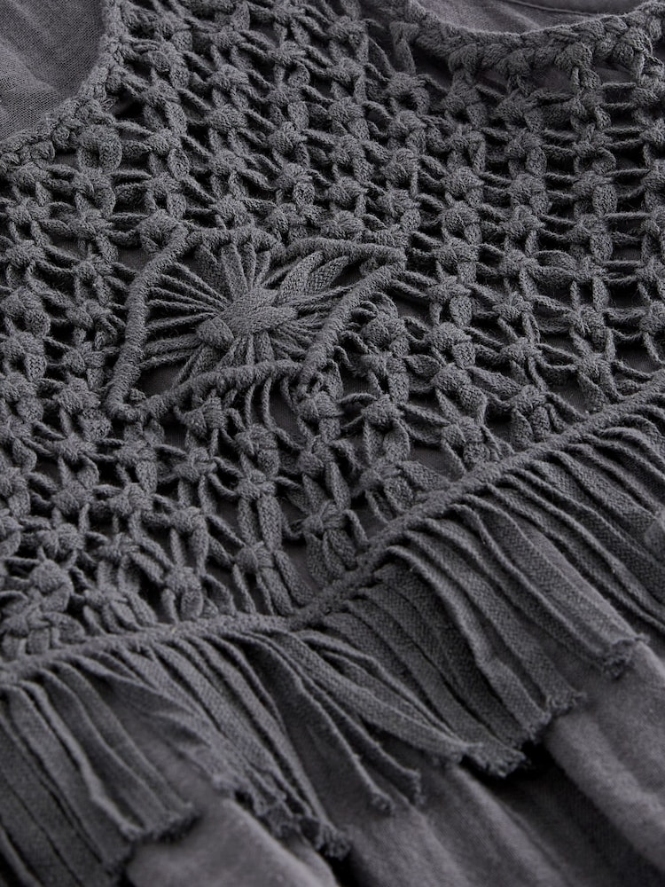 Charcoal Grey Macramé Detail Co-ord Set (3-16yrs) - Image 7 of 7