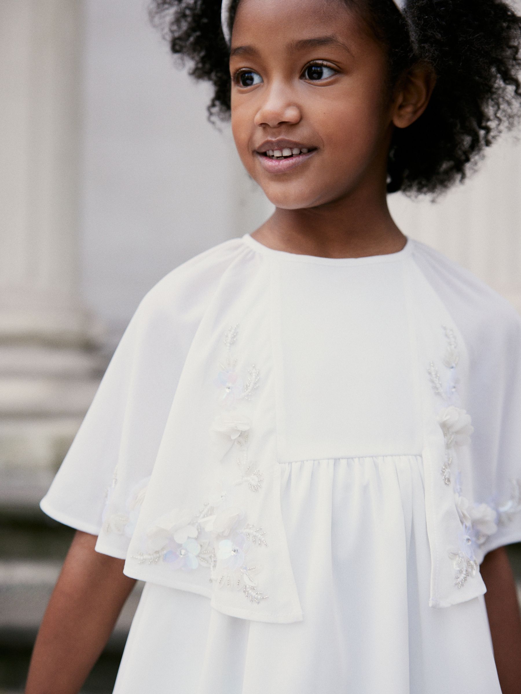 Beaded cape dress top
