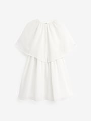 Ivory Cream Beaded Cape Dress (3-12yrs) - Image 7 of 8