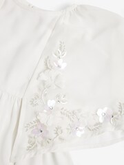 Ivory Cream Beaded Cape Dress (3-12yrs) - Image 8 of 8