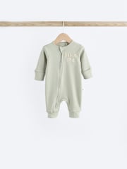 Blue / Grey Slogan Baby Footless Zip 100% Cotton Sleepsuits 3 Pack (0mths-3yrs) - Image 12 of 19