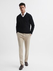 Reiss Navy Earl Merino Wool Jumper - Image 3 of 6