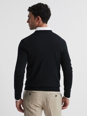 Reiss Navy Earl Merino Wool Jumper - Image 5 of 6