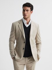 Reiss Navy Earl Merino Wool Jumper - Image 6 of 6