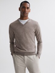 Reiss Woodsmoke Earl Merino Wool Jumper - Image 1 of 5