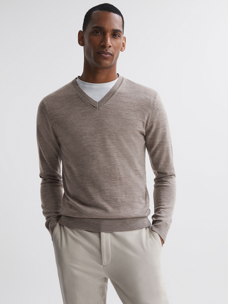 Reiss Woodsmoke Earl Merino Wool Jumper - Image 1 of 5