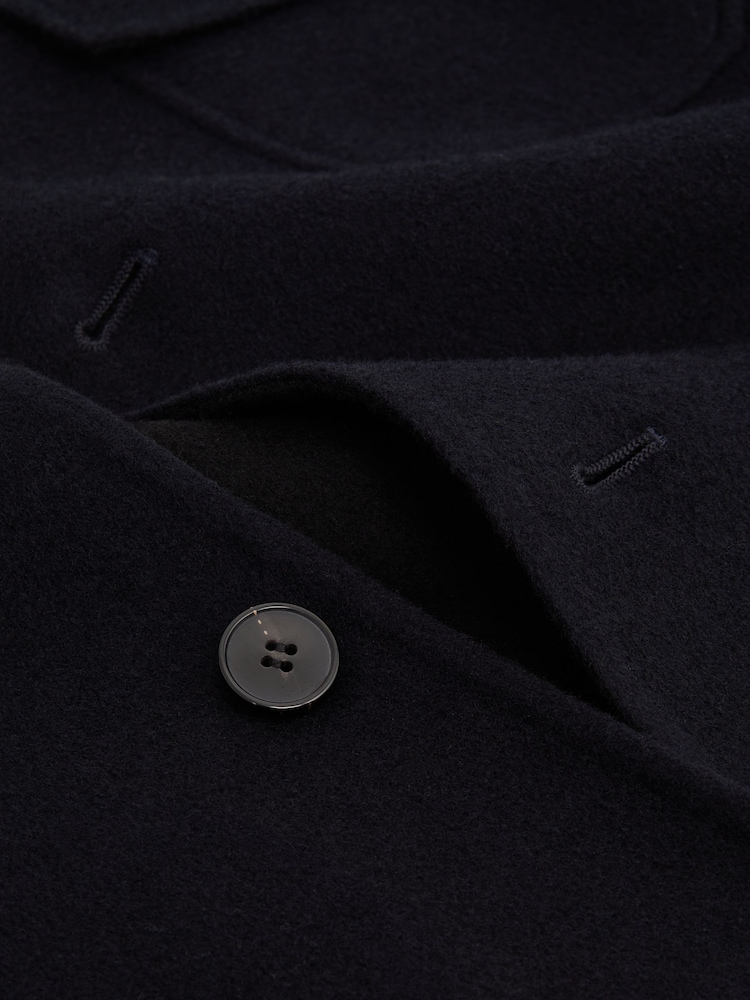 Reiss Navy Mast Wool Button Through Jacket - Image 6 of 6