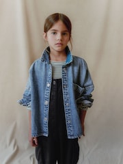 Blue Boxy Denim Shacket (3-16yrs) - Image 1 of 9