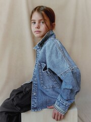 Blue Boxy Denim Shacket (3-16yrs) - Image 2 of 9