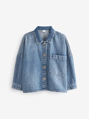 Blue Boxy Denim Shacket (3-16yrs) - Image 5 of 9