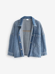 Blue Boxy Denim Shacket (3-16yrs) - Image 6 of 9