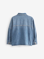 Blue Boxy Denim Shacket (3-16yrs) - Image 7 of 9