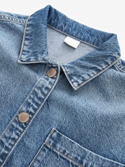 Blue Boxy Denim Shacket (3-16yrs) - Image 8 of 9