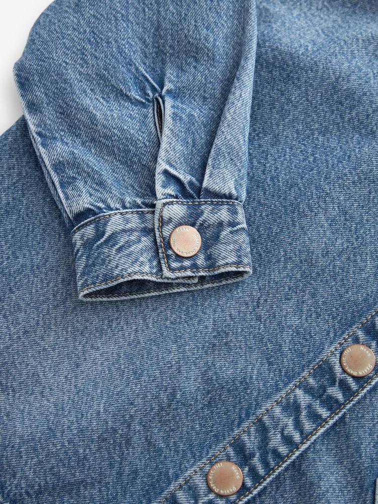 Blue Boxy Denim Shacket (3-16yrs) - Image 9 of 9