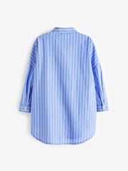 Blue Stripe Oversized Shirt (3-16yrs) - Image 6 of 7