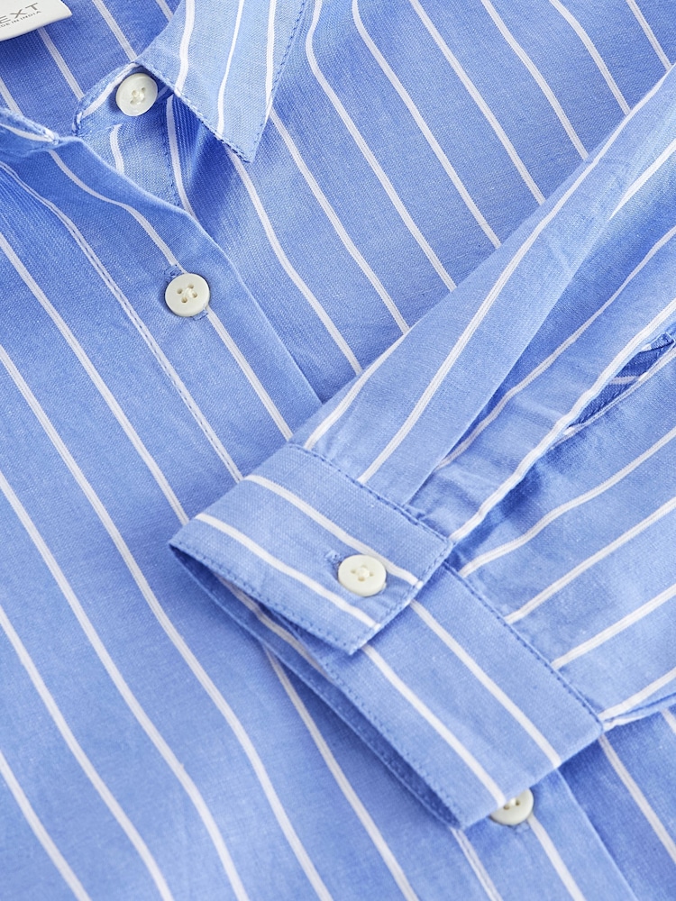 Blue Stripe Oversized Shirt (3-16yrs) - Image 7 of 7