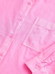 Hot Pink Oversized 100% Cotton Shirt (3-16yrs) - Image 2 of 4